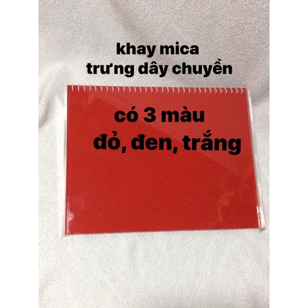 Khay dây mica có 32 móc 26x34cm có 3 màu, đỏ,đen,trắng