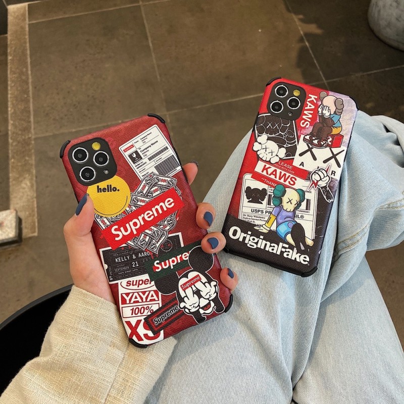 IPhone 12 Case iPhone 12 12 Pro 12 Pro Max 11 Pro Max X XR XS MAX 7 8 Plus Cartoon fashion big brand kaws mickey mouse pattern soft silicone phone case Cover