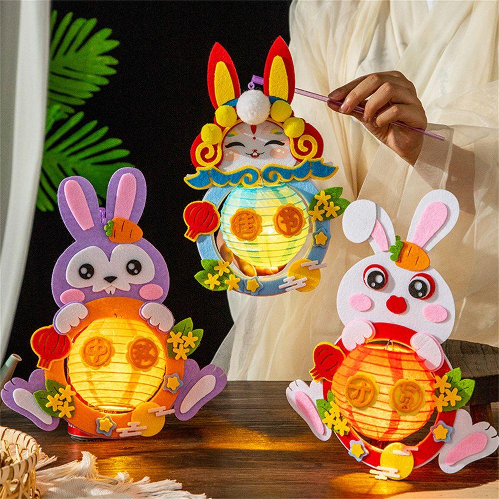 Lồng Đèn Giấy Thủ Công Hình Thỏ PATRICIA Trung Hoa Dễ Thương Treo Trang Trí Lễ Hội