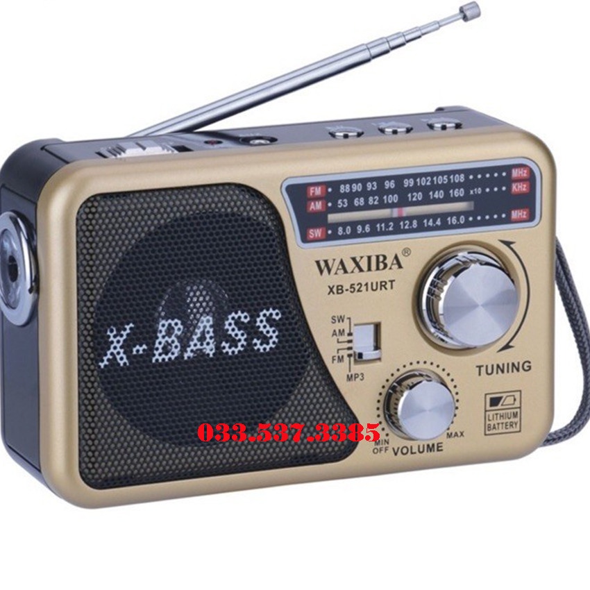 Đài radio, đài fm radio usb thẻ nhớ 521 có hỗ trợ thẻ nhớ và usb