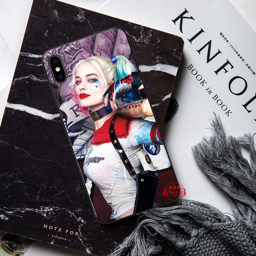 Ốp điện thoại mềm harley quinn cho iPhone XS Max XR X 11 Pro 7 8 6 6S Plus 58A
