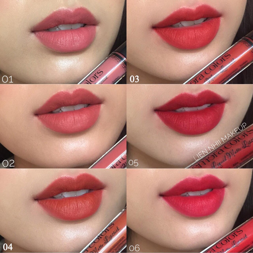 Son kem lì Hemera Colors Liquid Matte Lipstick HLML01-06