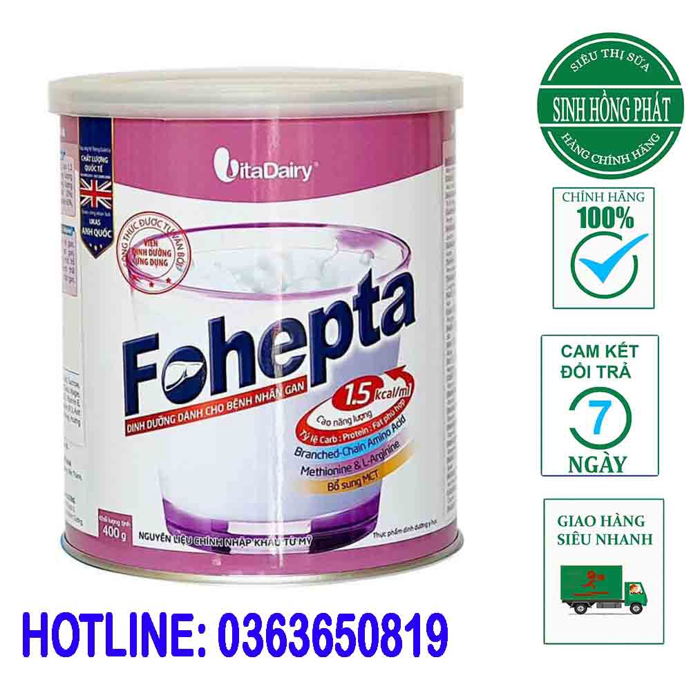 Sữa fohepta lon 400g dành cho người bị bệnh gan