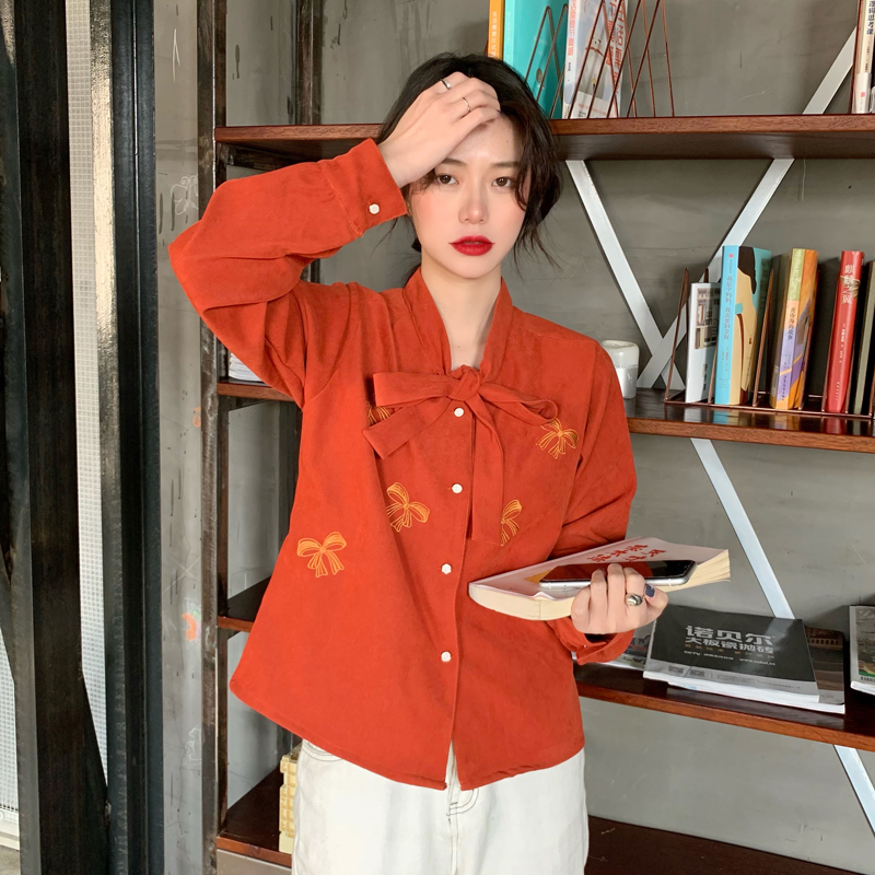 Áo sơ mi SUXI thiết kế dễ thương phong cách cổ điển thời trang dành cho nữ