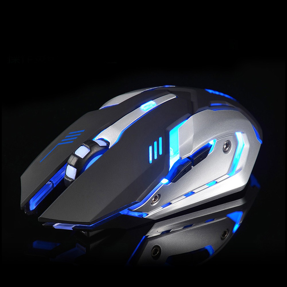 Chuột Quang Gaming Hel + X7 Không Dây Có Đèn Led 7 Màu, Có Thể Sạc Lại Được