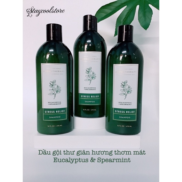 Dầu Gội Aromatherapy Hương Eucalyptus &amp; Spearmint BATH &amp; BODY WORKS 473ml