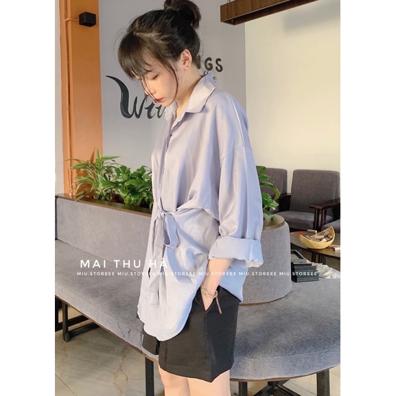 SƠ MI BUỘC ĐAI CHÉO