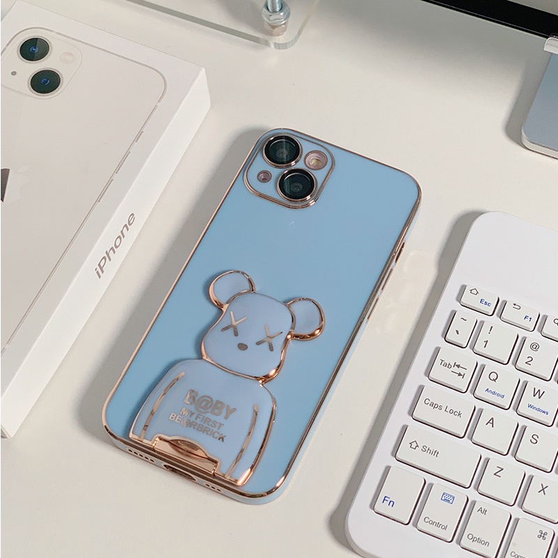 Ốp Điện Thoại Có Giá Đỡ Hình Gấu 3D Cho iPhone 13 12 11 pro max XS XR XAMAX 7/8SE2020 7/8PIUS