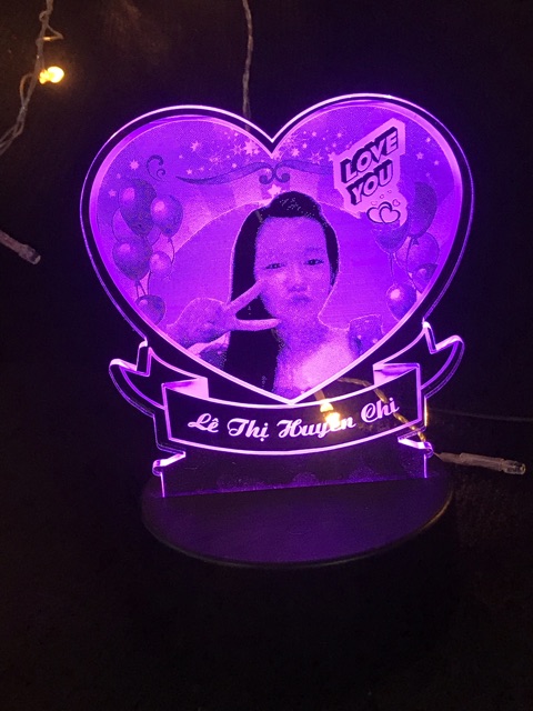 Đèn ngủ led 3d khắc hình ảnh chân dung theo yêu cầu DLT0001