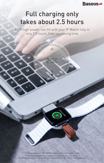 Bộ sạc không dây di động Baseus Dotter Wireless Charger for cho Apple Watch ( nhỏ gọn ,gắn với pin sạc dự phòng,Laptop)