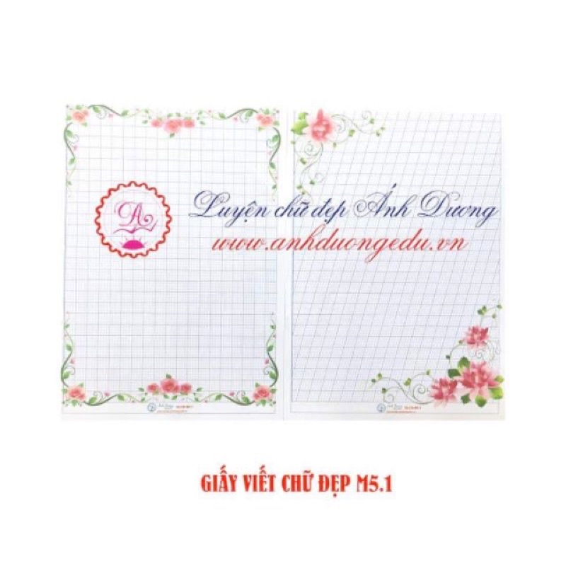 20 tờ Giấy hoa viết chữ đẹp Ánh Dương