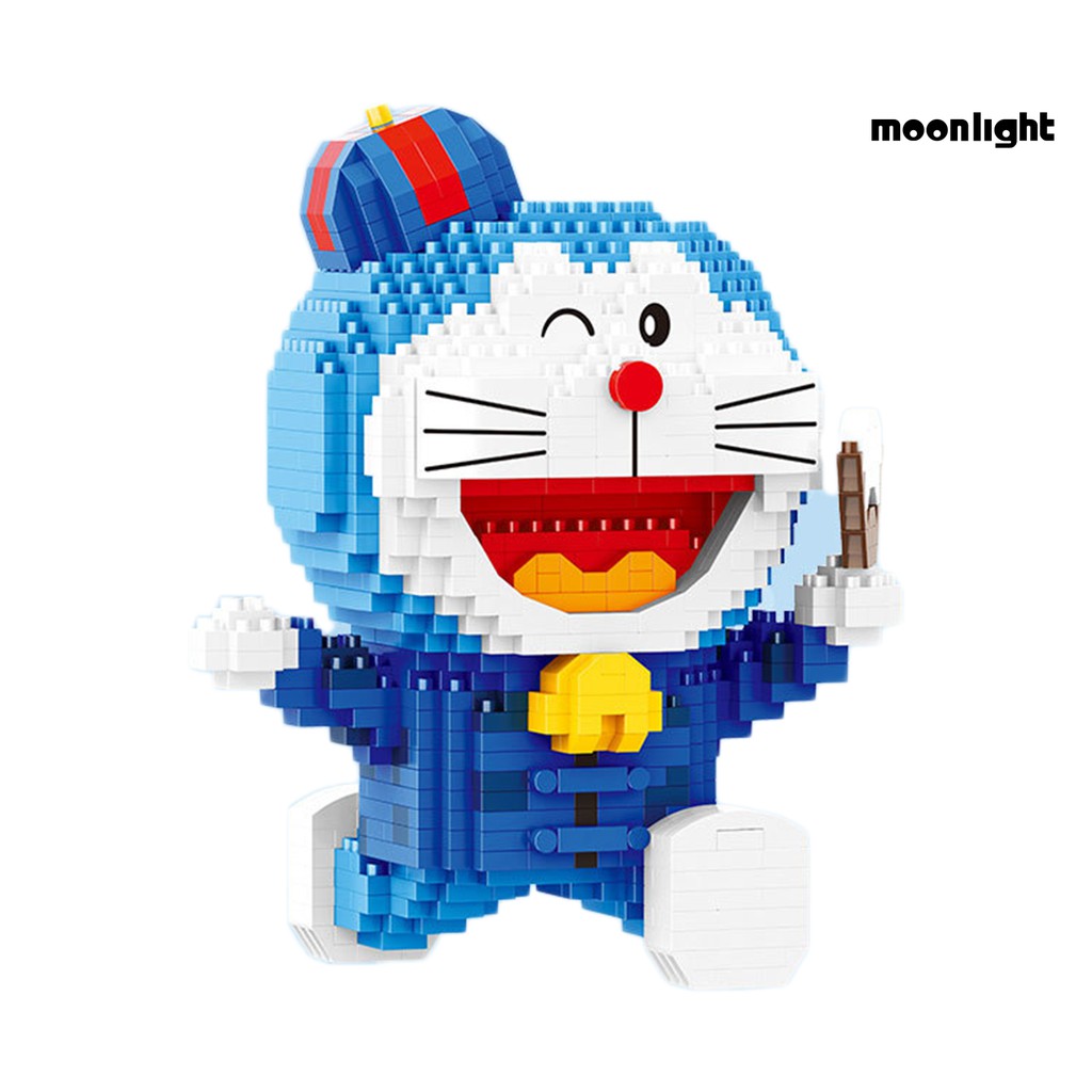 1 Bộ Đồ Chơi Lắp Ráp Hình Doraemon Nhiều Màu Không Độc Hại