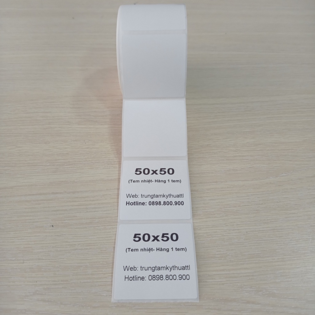 Decal nhiệt in GHTK 50x50 mm - Decal Nhiệt 5x5 cm (Cuộn 30 Mét)