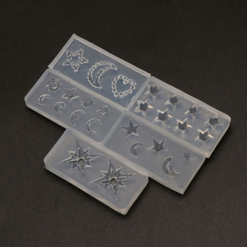 ✿INF✿ 5Pcs Mini Moon Star Sun Resin Mold Astral Planet Jewelry Fillings Silicone Mold