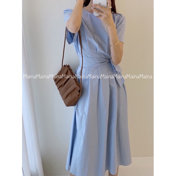 Váy xếp ly eo kèm đai Maina - Đầm thiết kế basic 4 màu | BigBuy360 - bigbuy360.vn