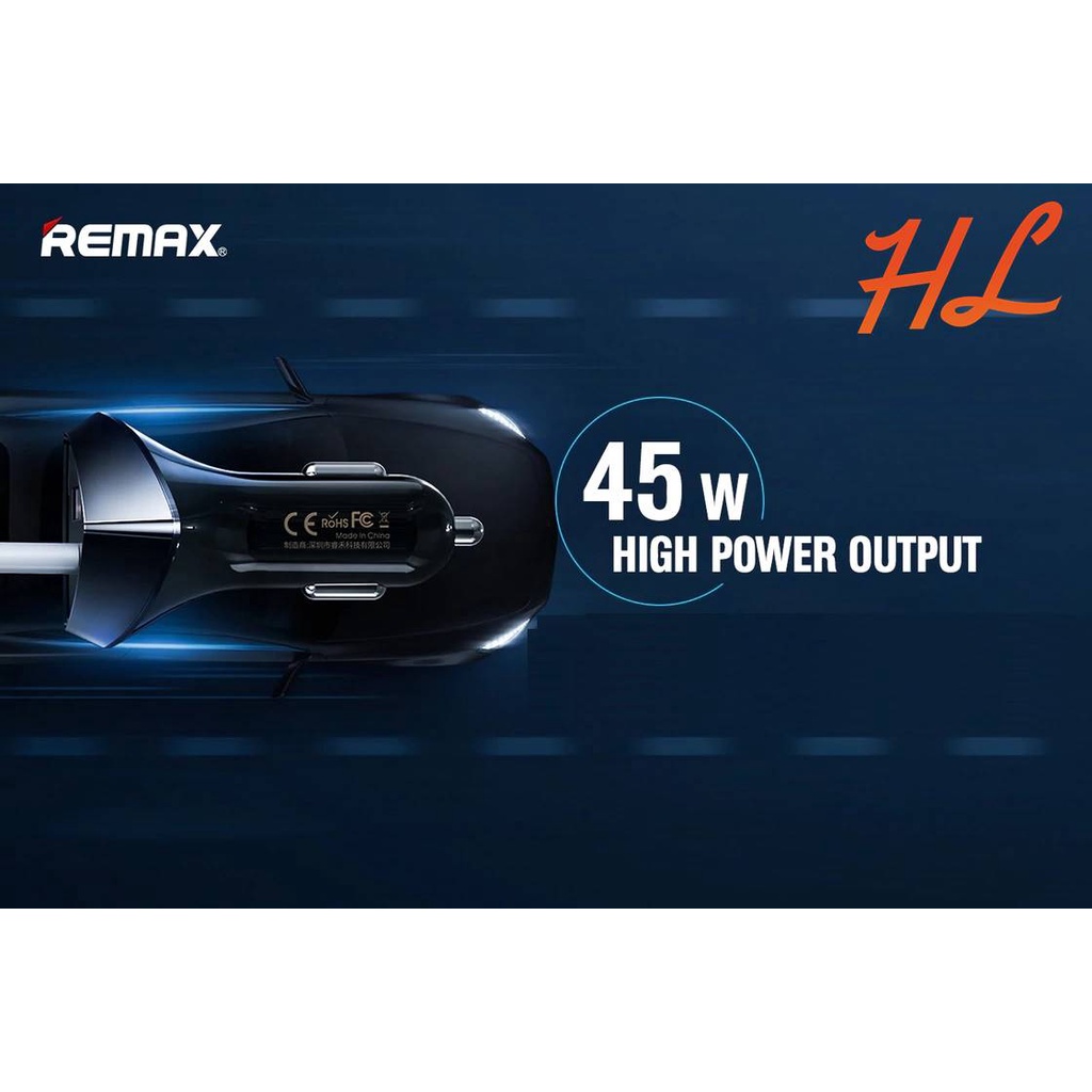 Tẩu Sạc Nhanh Ô tô Remax RCC232 - Cổng Sạc USB và Type C - Bảo hành 6T - HƯNG LONG PC