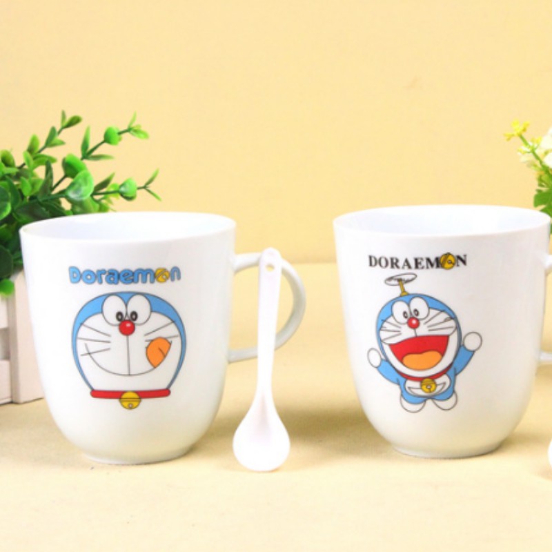 Cốc sứ Doraemon kèm thìa - Đồ gia dụng