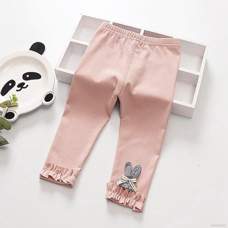 Quần Legging chất Cotton hoạ tiết thỏ đáng yêu cho bé gái