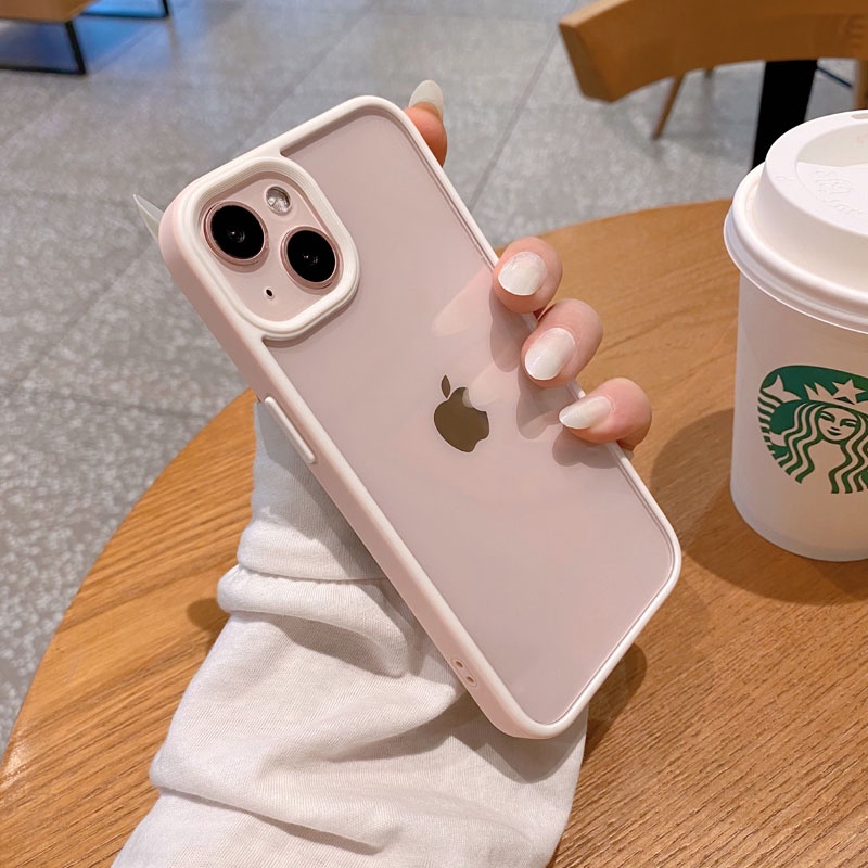Ốp điện thoại cứng trong suốt chống sốc chống rơi dành cho iPhone 13 pro max mini 12 11 pro max
