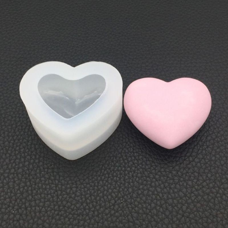 Khuôn silicon hình trái tim 3D làm bánh kẹo/socola/đồ trang sức bằng nhựa epoxy resin thủ công
