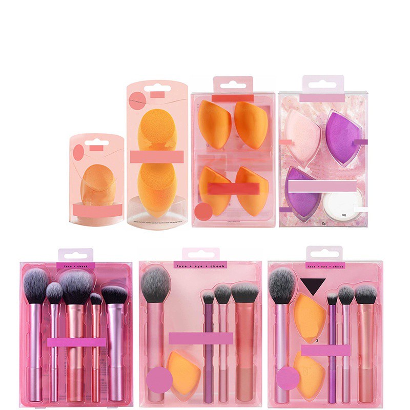 Set Cọ Trang Điểm Kèm Bông Đánh Phấn Chuyên Dụng Chất Lượng Cao