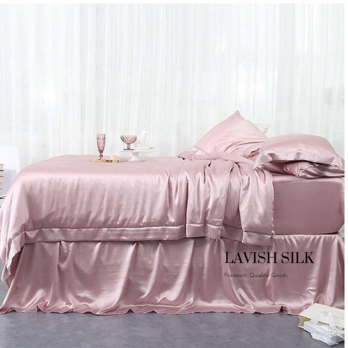 Ga Giường Drap Lẻ Phi Lụa Lavish Silk Hồng Phấn cao cấp mát lạnh hàng loại 1 không nối vải - CG001