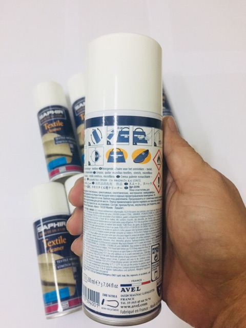 Làm sạch vải, cói và canvas - Saphir Textile cleaner
