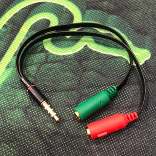 Dây chuyển từ jack 3.5 ly sang 2 lỗ micro + phone
