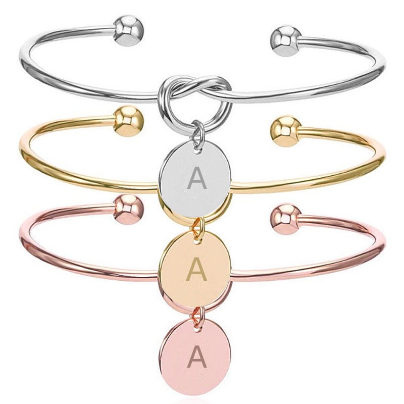 Vòng Tay Mềm Đính 26 Chữ Cái A-Z Phong Cách Hàn Quốc Cho Cặp Đôi