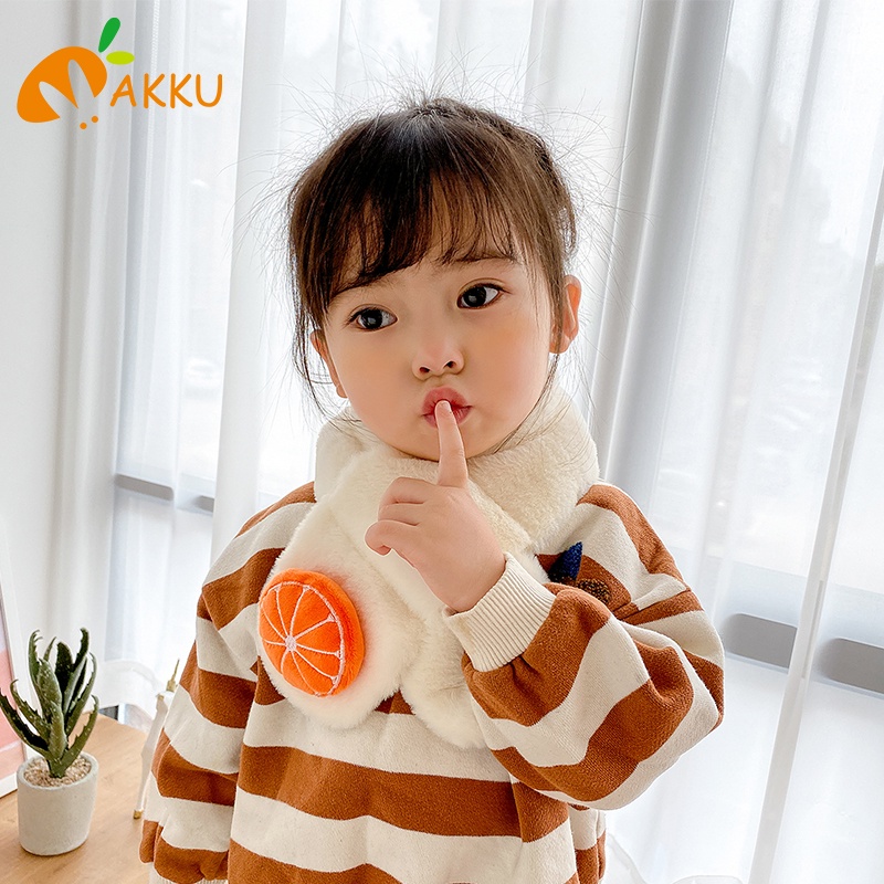 Khăn choàng cổ bằng lông giả ấm áp hình hoạt hình thời trang thu đông cho trẻ mới biết đi