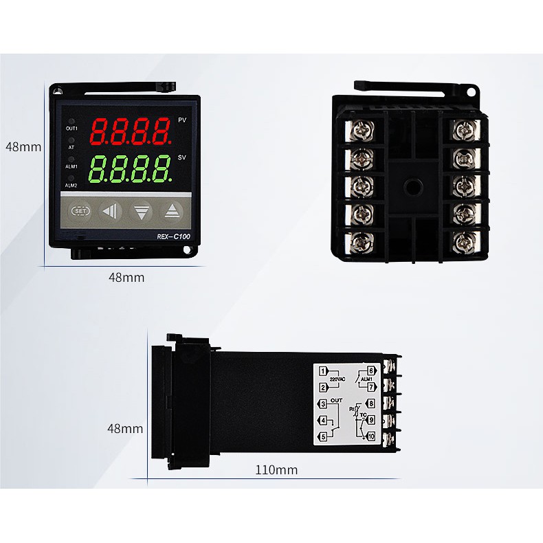 Bộ điều khiển nhiệt độ thông minh RKC REX-C100FK02-M * AN Bộ điều khiển nhiệt độ REX-C400 Bộ điều khiển nhiệt độ REX-C700
