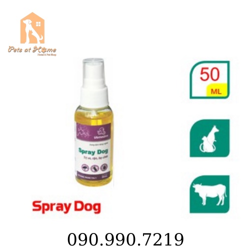 Xịt ve, rận cho chó Spray Dog 50ml