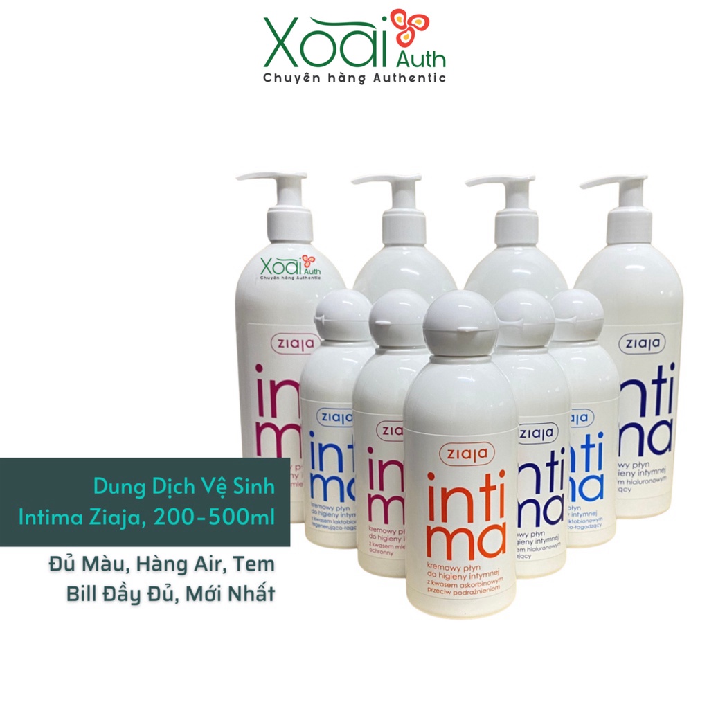 Intima Dung Dịch Vệ Sinh Phụ Nữ Nước Rửa Phụ Khoa Cân Bằng PH Se Khít Vùng Kín DDVS Chính Hãng 200ml 500ml - Xoaiauth