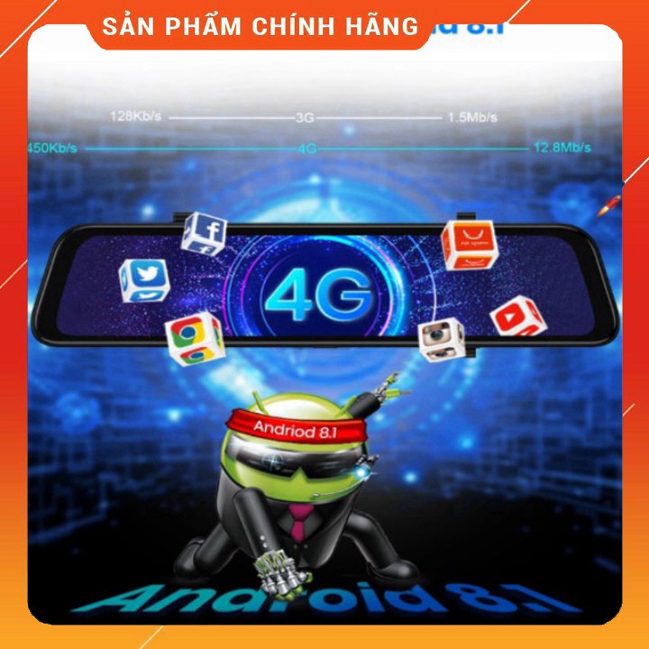Camera hành trình gương ô tô cao cấp Phisung Z55 màn hình 12 inch, 4G, Wifi, GPS SM | BigBuy360 - bigbuy360.vn