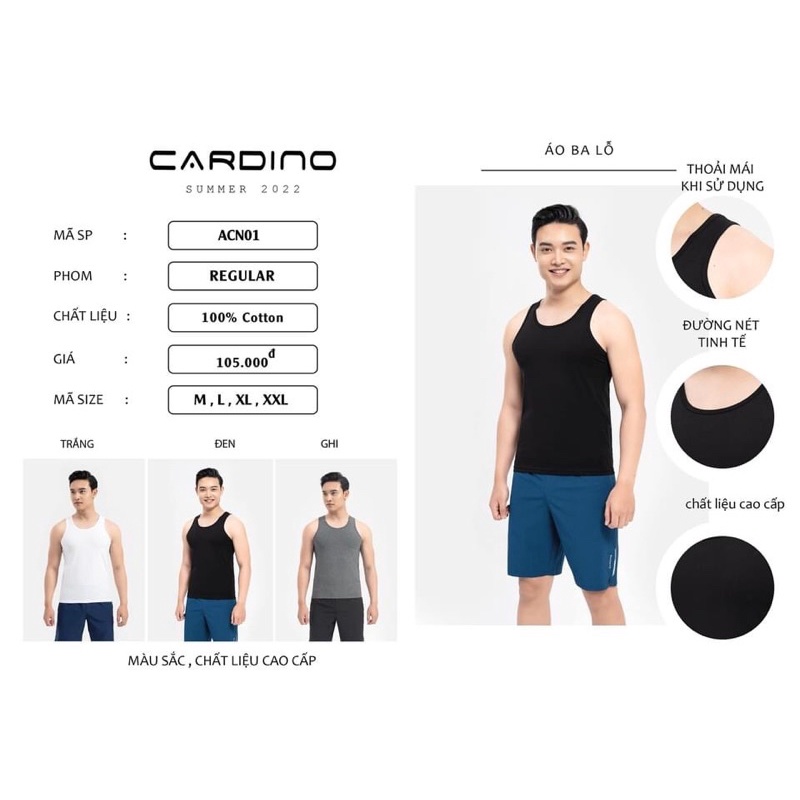 Áo 3 Lỗ Cardino. Giá: 105.000₫-150.000₫ | Shopee Việt Nam