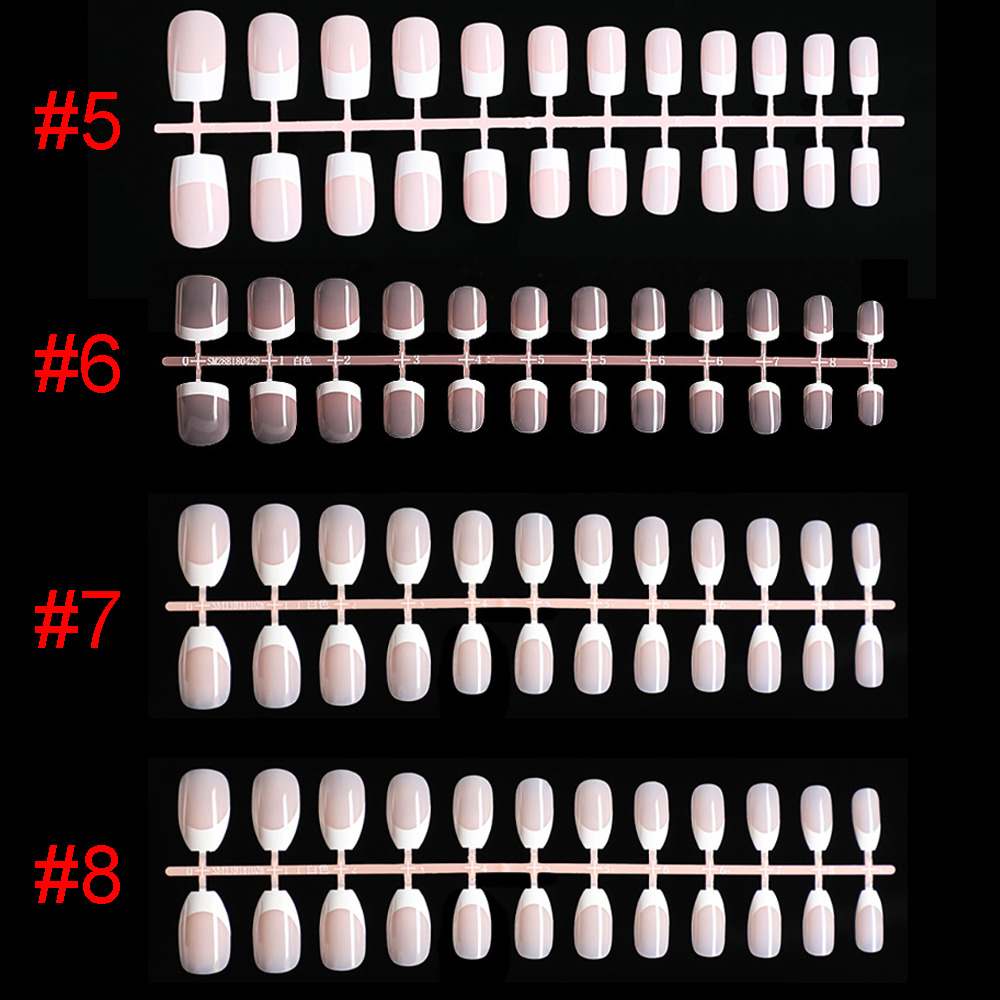[Hàng mới về] Bộ móng chân giả màu sắc gradient kiểu Pháp độc đáo thời trang
