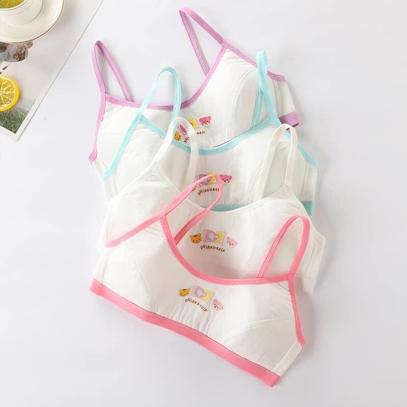 Áo lá vải cotton cài khuy dành cho bé gái học sinh thoáng mát thấm hút mồ hôi tốt