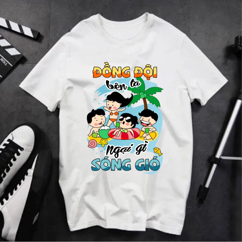Áo nhóm , đồ đi biển , áo đồng phục . Chất liệu vải Cotton loại 1 thoáng mát đủ size từ 8 đến 100kg .