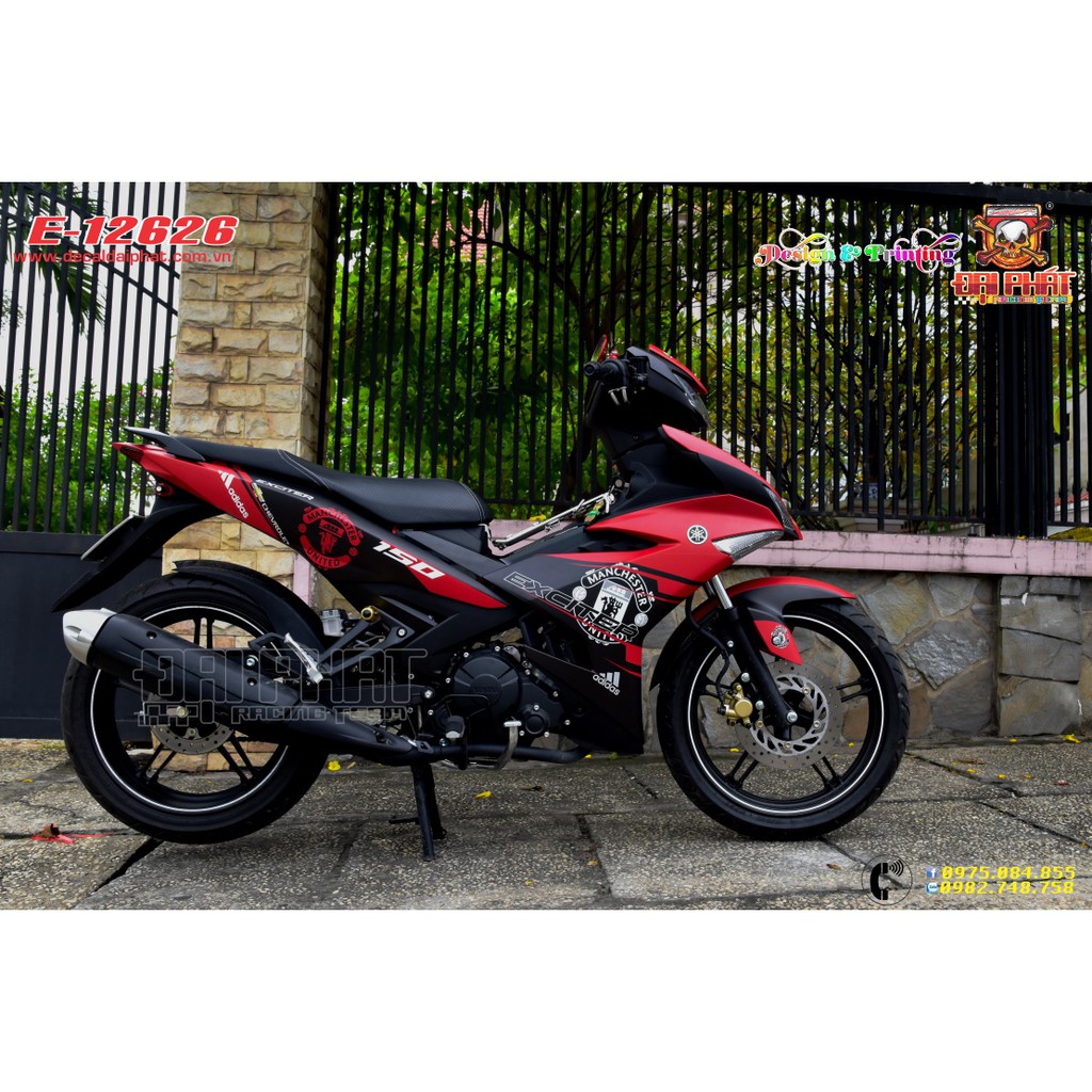 TEM TRÙM EXCITER 150 MU ĐỎ ĐEN NHÁM - E-12626