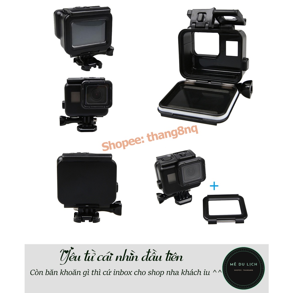 Hộp case chống nước 45m cho gopro 7/6/5/New Hero 2018 | MÀN HÌNH CẢM ỨNG | BigBuy360 - bigbuy360.vn