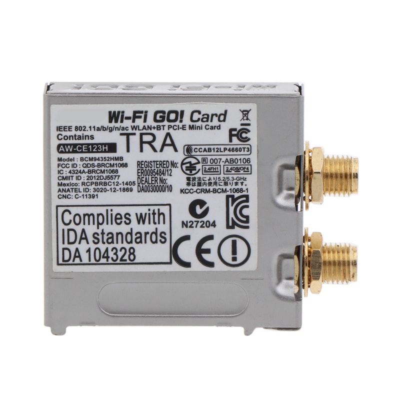 Thẻ WIFI Không Dây AW-CE123H BCM94352HMB 802 11AC 867Mbps BT4 0 Mini PCI-E Và Phụ Kiện