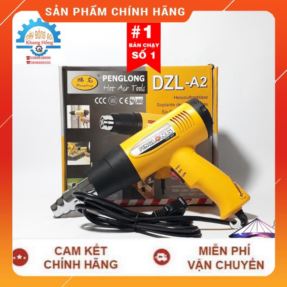 Máy Khò Màng Co-Máy Khò Hơi Nóng PENG LONG DZL-A2 CHÍNH HÃNG BẢO HÀNH 6 THÁNG
