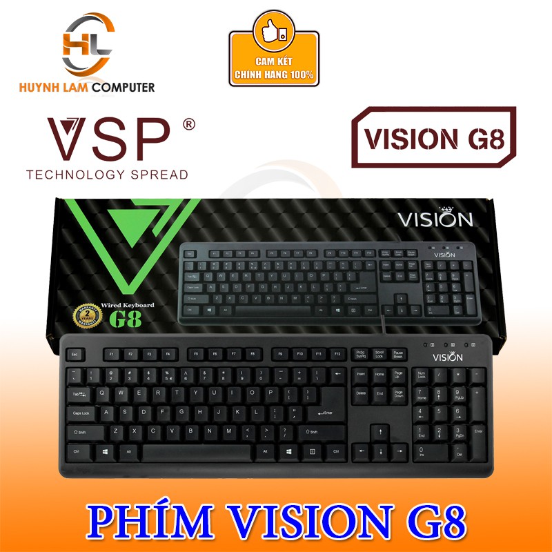 Phím có dây Vision G8 phiên bản mới nhất VSP phân phối