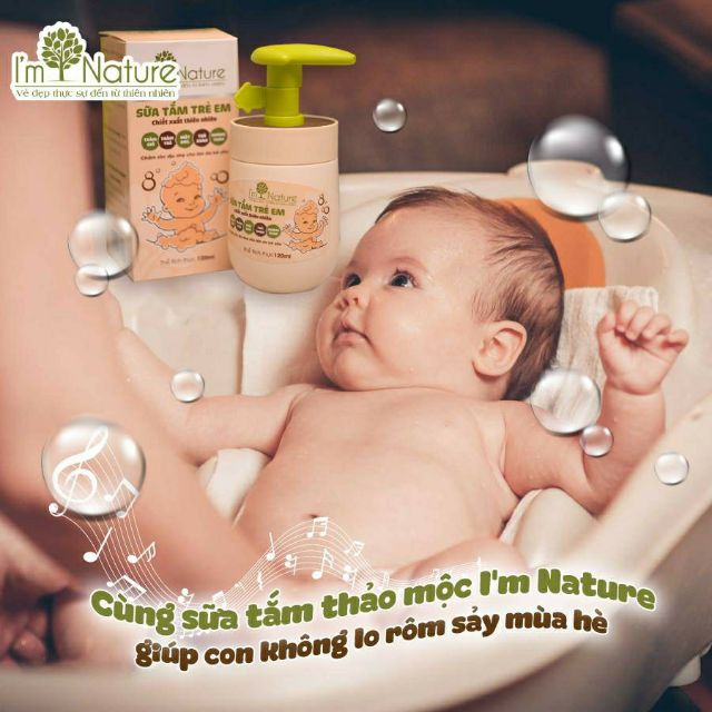 Sữa tắm trẻ em I'm Nature - sữa tắm thảo dược cho bé