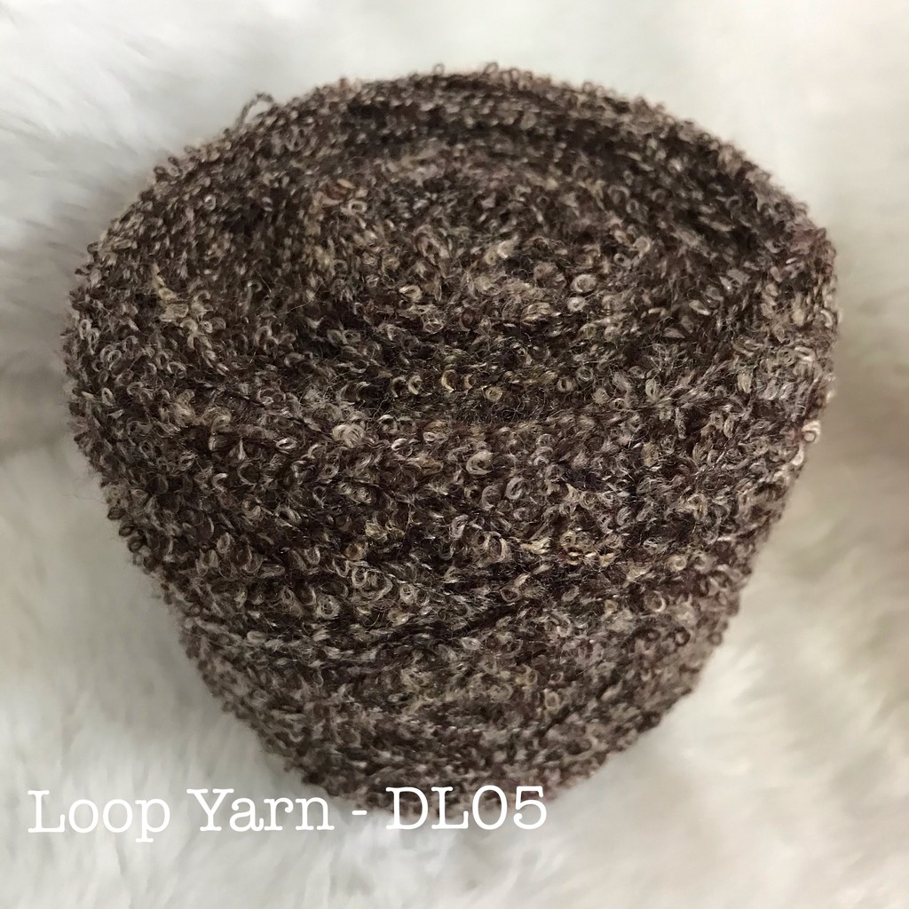 LOOP YARN Len xù vòng kiểu mới , dùng đan móc áo , mũ , khăn , thảm đệm.