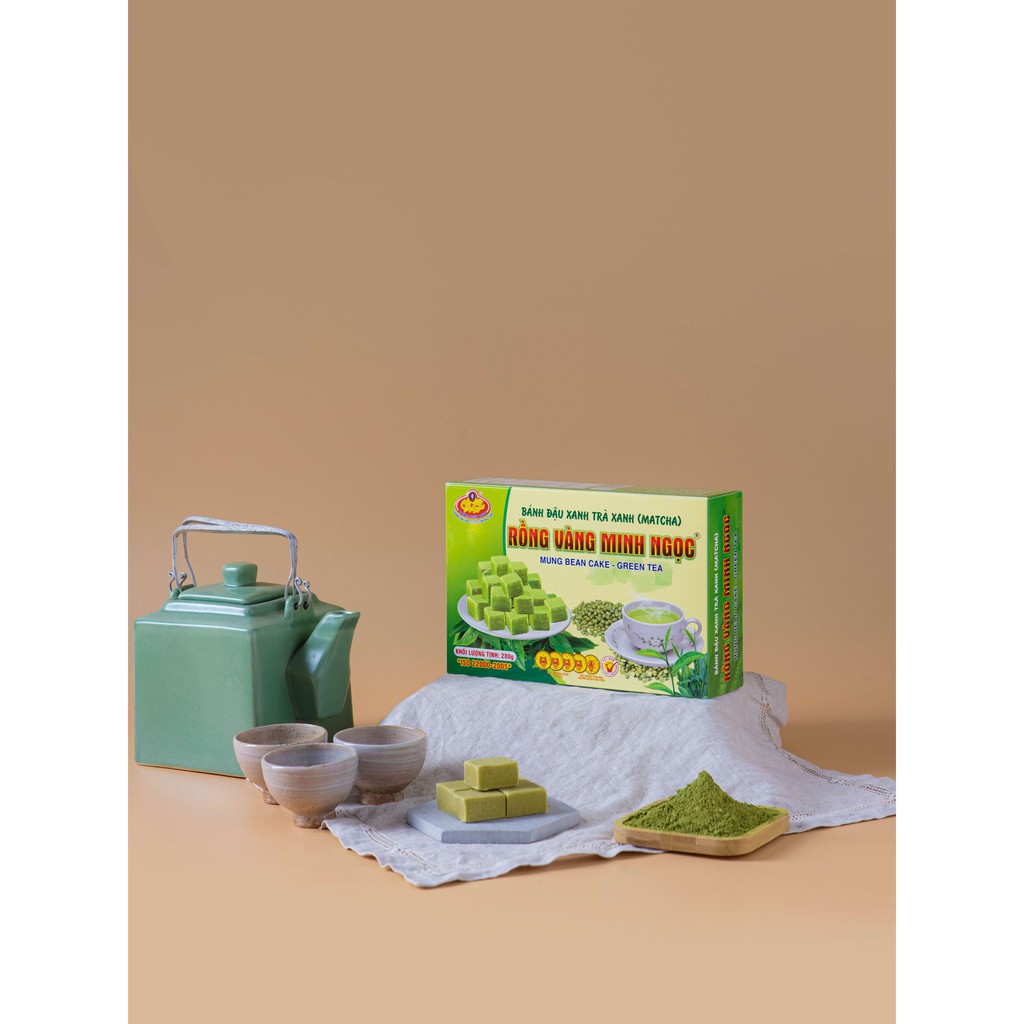 Bánh Đậu Xanh Rồng Vàng Minh Ngọc A35 Trà Xanh
