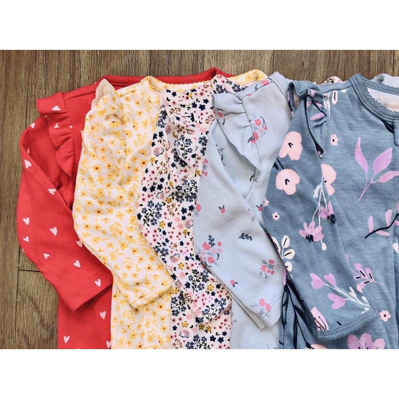 Body sleep vải 100% cotton, bộ liền thân cho bé trai, bé gái hàng xuất dư xịn