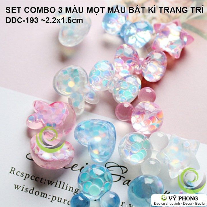 SET COMBO 3 MÀU MỘT MẪU BẤT KÌ CÓ HẠT NƯỚC BÊN TRONG TRANG TRÍ CHỤP HÌNH ĐẠO CỤ CHỤP ẢNH SẢN PHẨM INS DDC-193