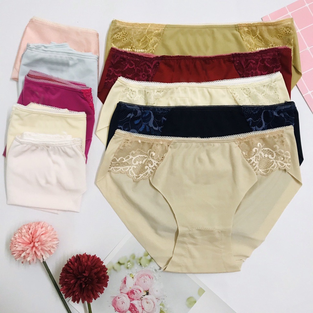 Quần lót nữ cotton trơn thun lạnh sexy cute cao cấp kháng khuẩn có BIGSIZE 80kg LINH CHIPI QL01 | BigBuy360 - bigbuy360.vn
