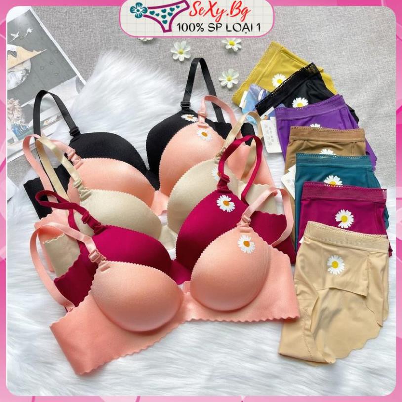 Áo ngực áo lót nữ su đúc không gọng nâng ngực bàn tay hoa cúc sexy.bg